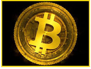 High Detailed Bitcoin Crypto Coin Token Blockchain Nft model