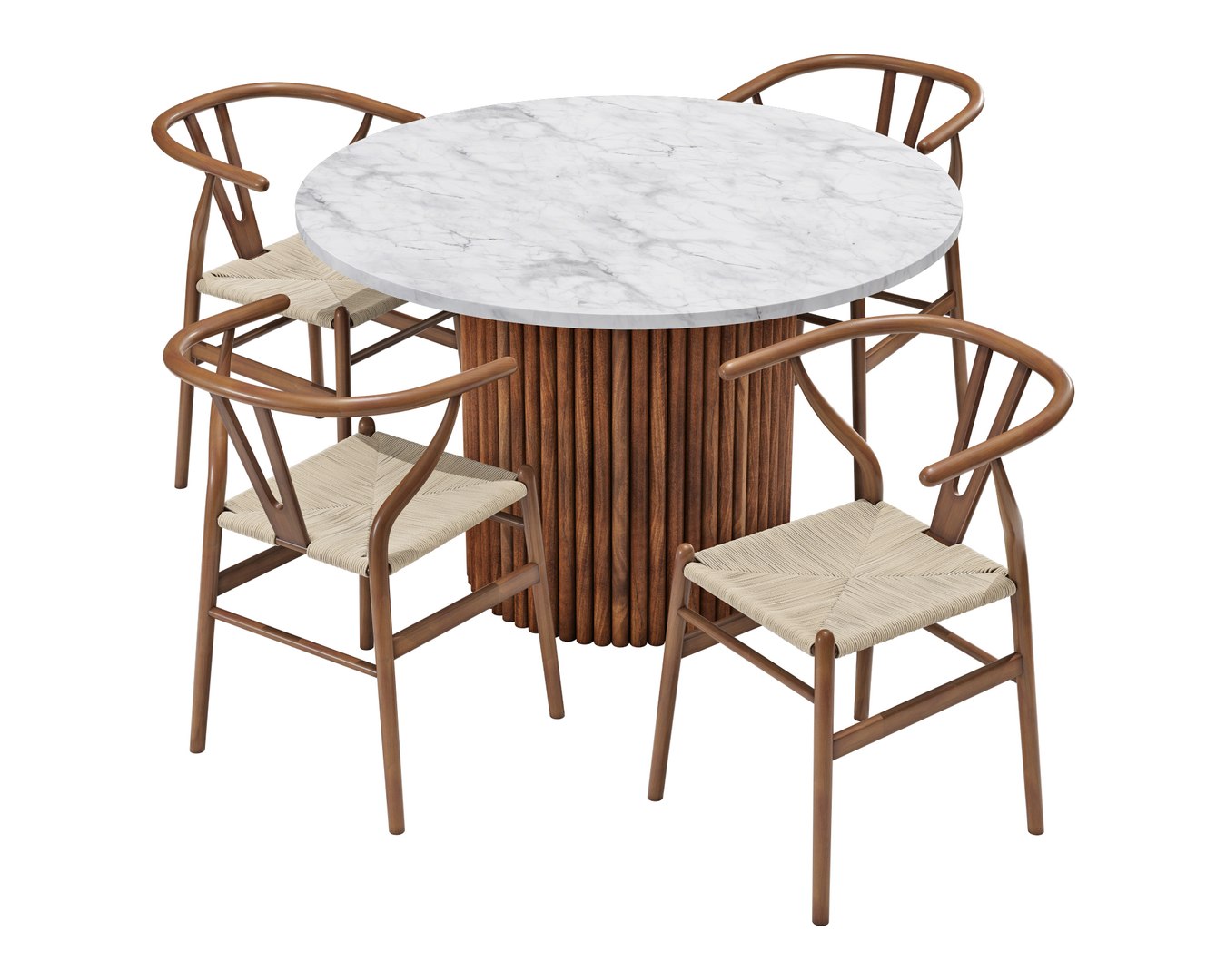 Cult Furniture Dining Set Medby Table-wish Chair 3D Model - TurboSquid ...