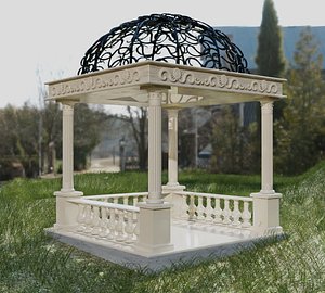 Gazebo in classic style garden furniture