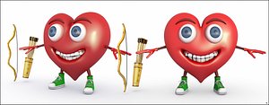 3D model cupid love cartoon