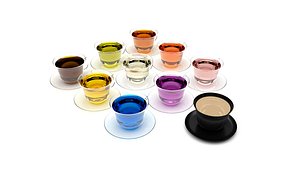 3D Different Flavors of Tea Set model