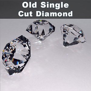 3ds max old single cut diamond