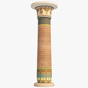 3D ancient egyptian column