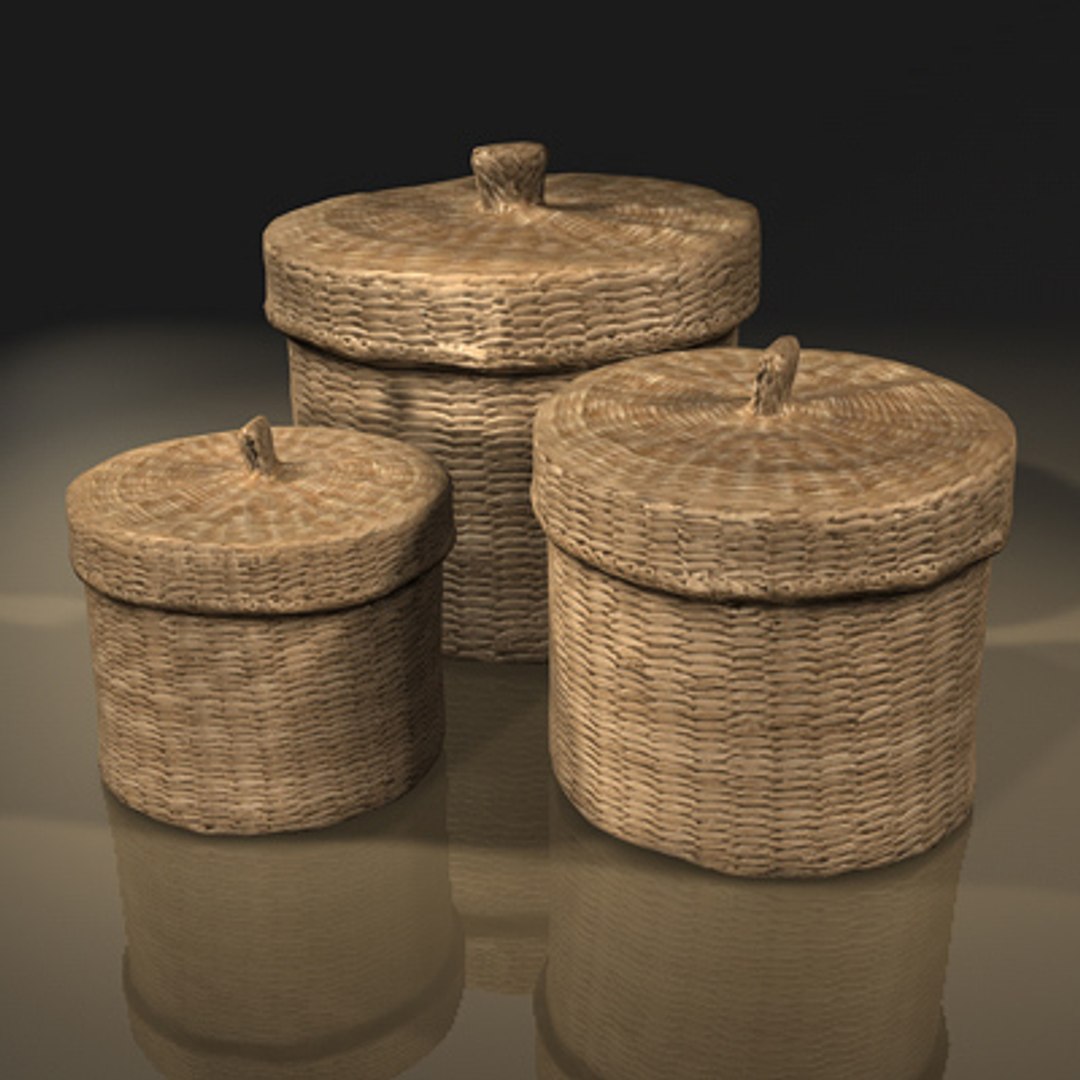 3d Model Wicker Deco