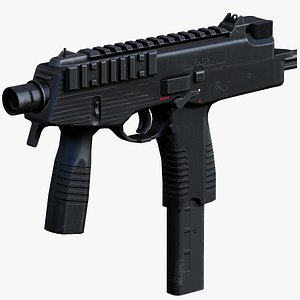 3D MP9 Submachine Gun - Mobile Ready Low Poly