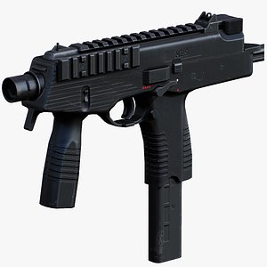 MP9 Submachine Gun - Mobile Ready Low Poly