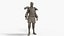 Terakotowy wojownik Rigged Low-poly model 3D