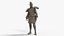 Terakotowy wojownik Rigged Low-poly model 3D