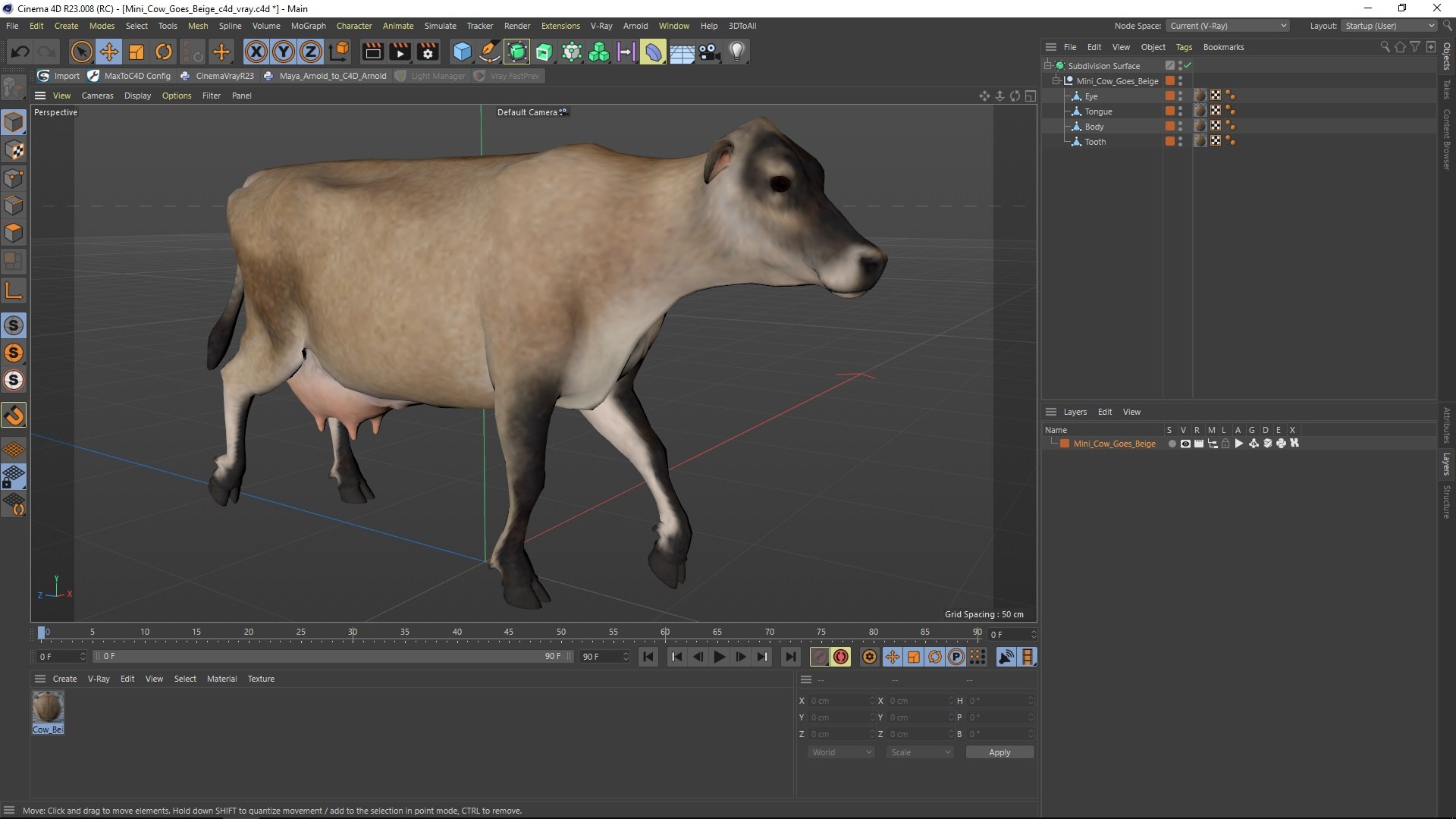 Mini Cow Goes Beige 3D Model - TurboSquid 2312368