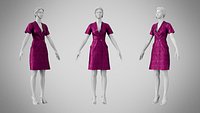 Dress 41 Plum Velvet With Design
