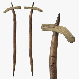 Ancient Digging Stick Tool 3D