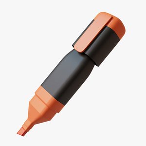 Highlighter Pen 3D illustration model
