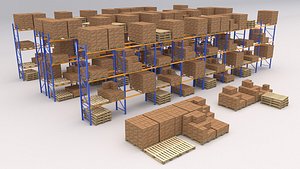 storage warehouse 3D model