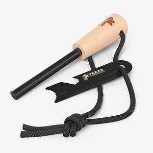 3D Texas Yachagoo Fire Starter Flint Wood Handle