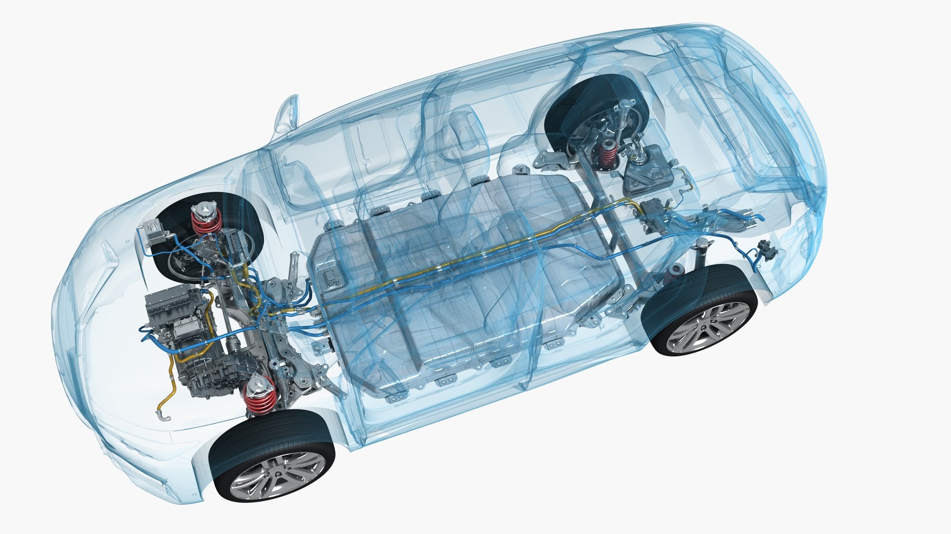 Electric Car SUV Chassis X-Ray 02 3D Model - TurboSquid 2049369