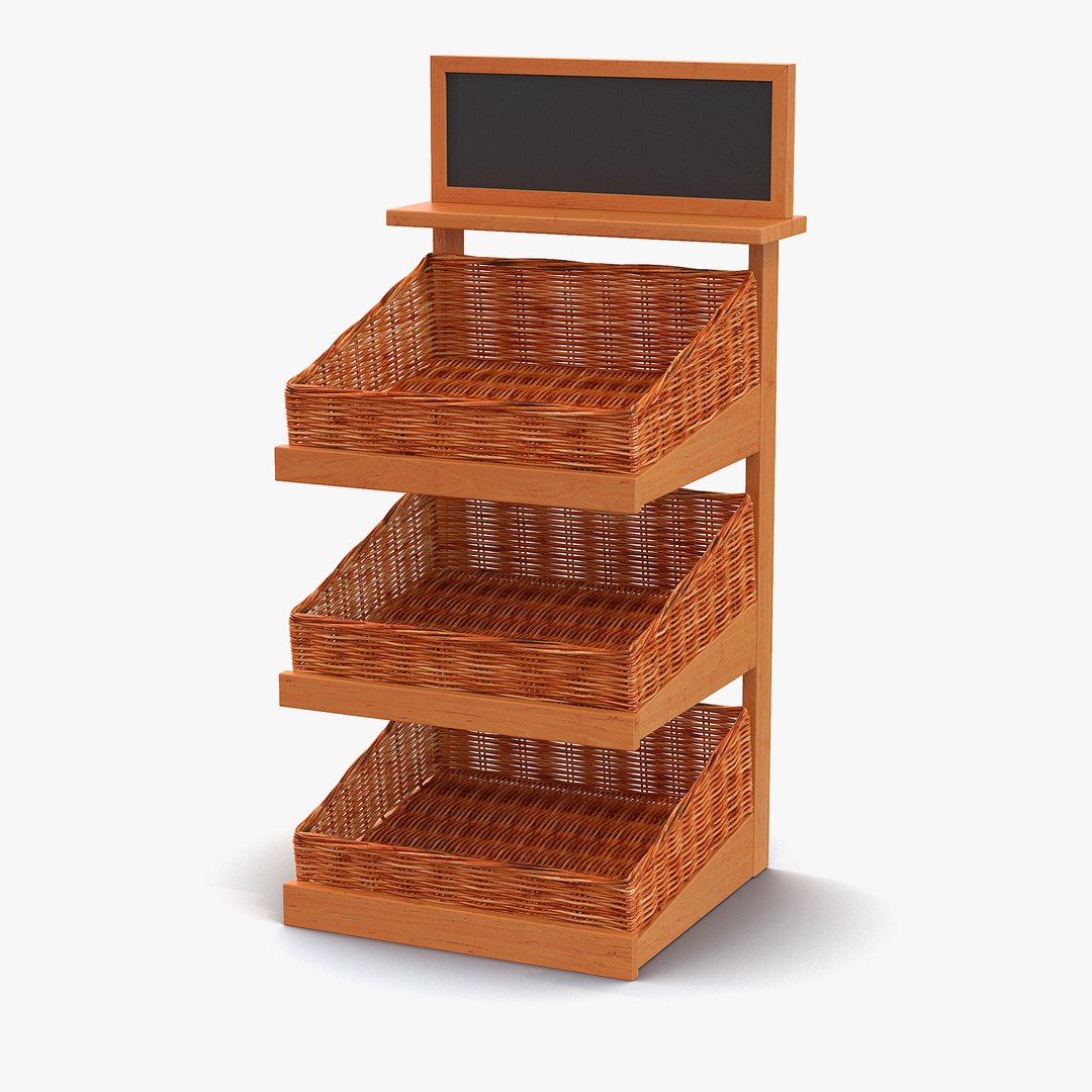 Bakery Display Shelves 4 3D Model 3D model preview