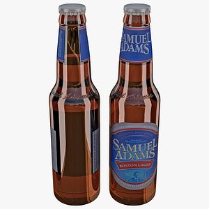 samuel adams beer bottle 3d model