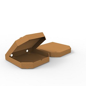 Pizza box Open and Close DIE-CUT INCLUDE IN FILES 3D model
