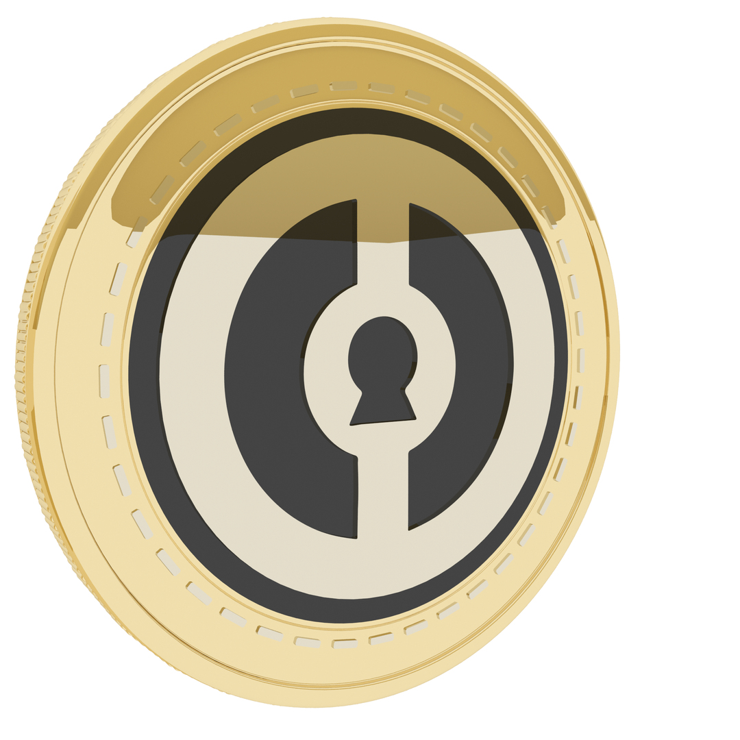 Dero Cryptocurrency Gold Coin 3D - TurboSquid 1849039