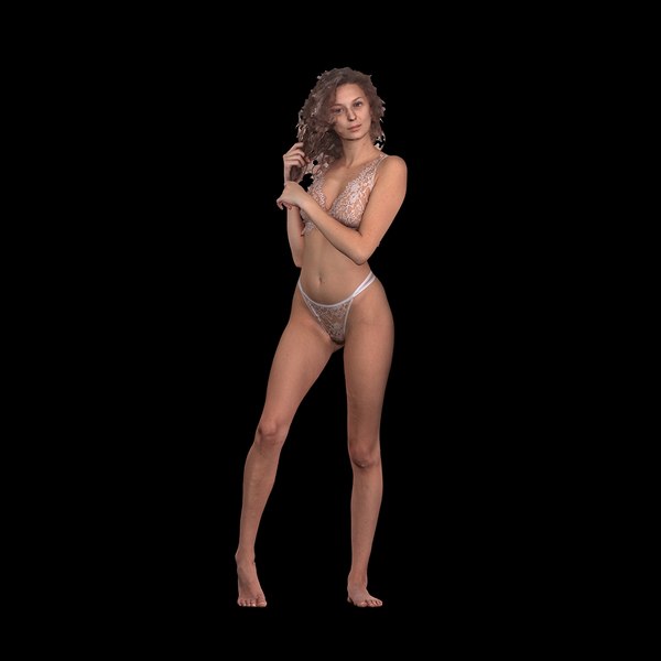 3D Raw Daily Pose Scan Isabella De Laa Underwear