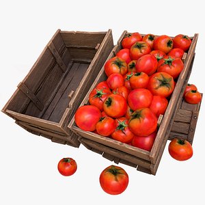 Tomatoes Box Crate Stand Medieval Bazaar Stall tomato