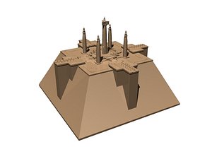 science fiction temple obj