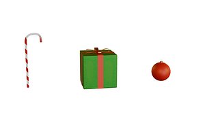 Free Christmas 3D Decorations Pack Free low-poly 3D model model