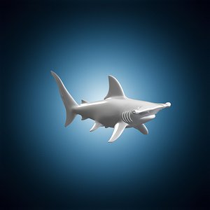 Hammerhead Shark Sculpture 3D Print Model