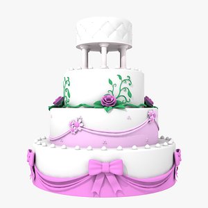 wedding cake 3d dxf