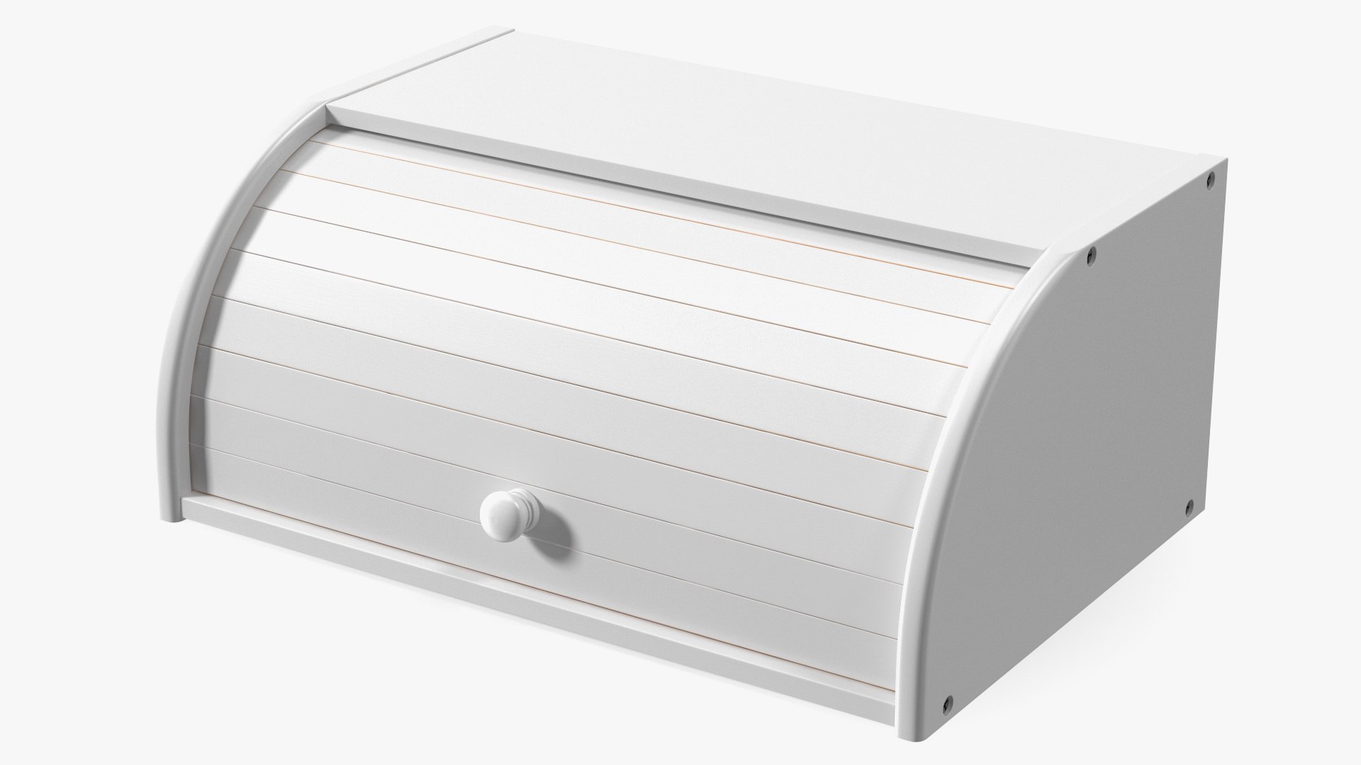 Bread Box Bamboo White 3D model preview