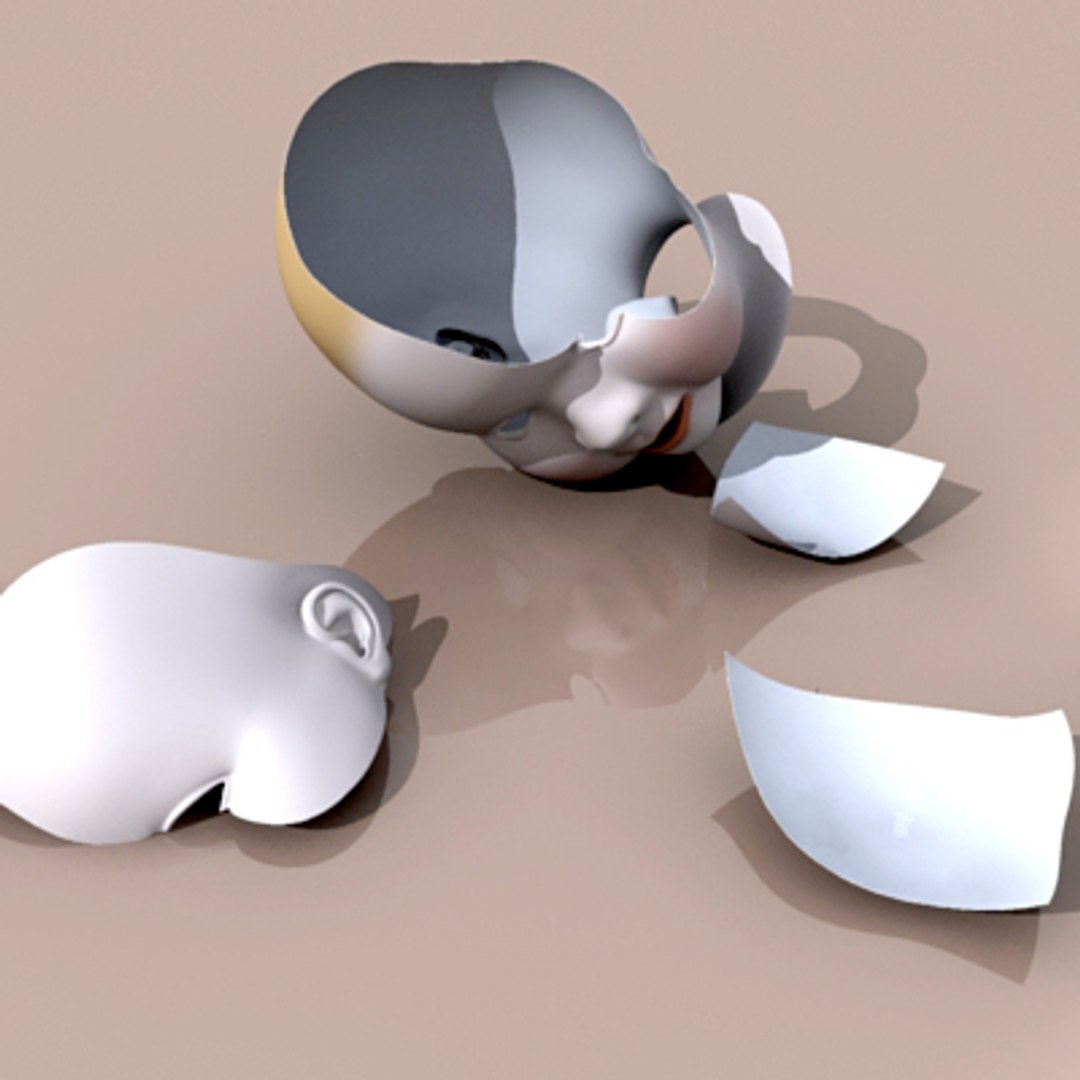 3d broken doll model