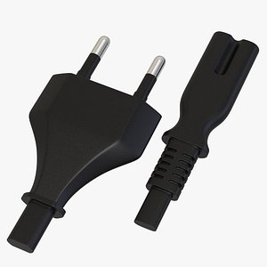 Euro Power Cable 2-Pin Plug to IEC C7 Socket