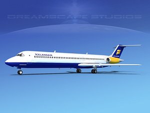 3d model turbines dc-9-50 douglas dc-9 aircraft