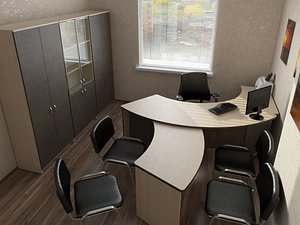 3d office design furniture model