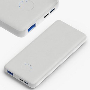 Ultra-Slim USB Charger With Battery Indicator White