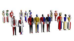 figurines malevich 3d model