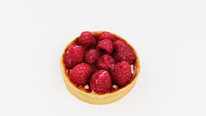 Raspberry tartelette, tart or tartlet pastry