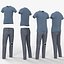 Men Outfit jeans Pant and  blue T shirt 3D