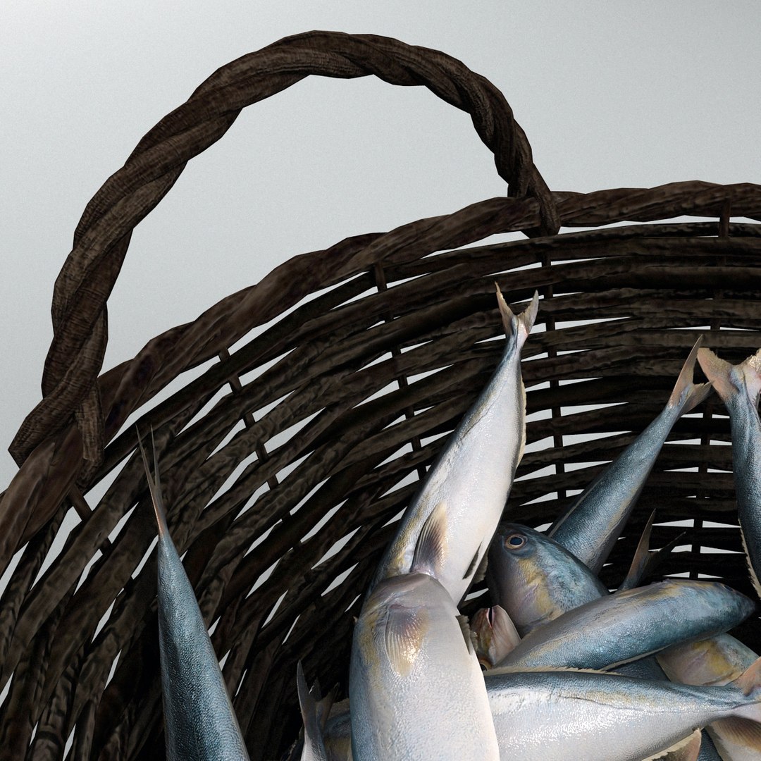 Max Fish Wicker Basket