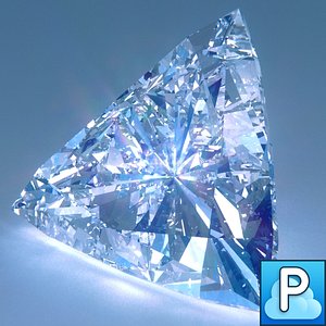 diamond trillion cut 3d obj