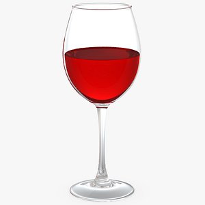 Full Filled Red Wine Glass