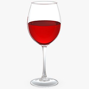 Full Filled Red Wine Glass