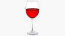 Full Filled Red Wine Glass