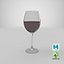Copo de vinho tinto cheio