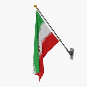 3D model Wall Flag Iran