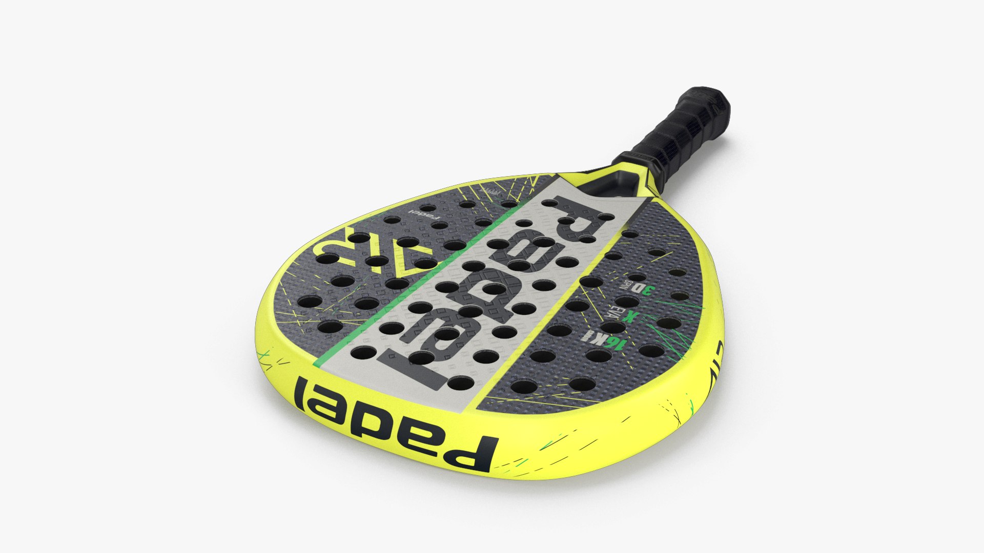 Padel Tennis Racket 3D model preview