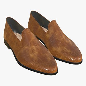 Yellow Leather Shoes Realistic model