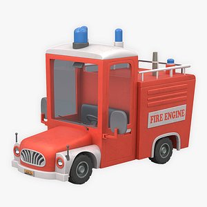 Cartoon Fire Engine