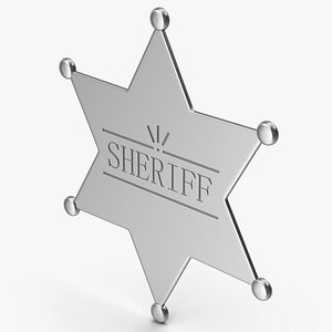 Western Sheriff Badge 3D model