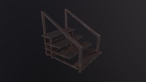 Small Metal Staircase 3D